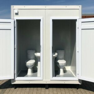 Sanitärcontainer 1,30 × 2,05 m – Doppel-WC